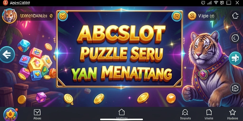Tampilan gameplay ABCSLOT dengan berbagai tantangan puzzle.