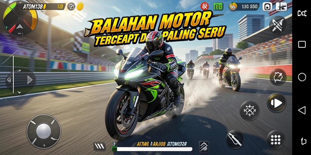 Tampilan gameplay seru dan grafis memukau dalam ATOM138.
