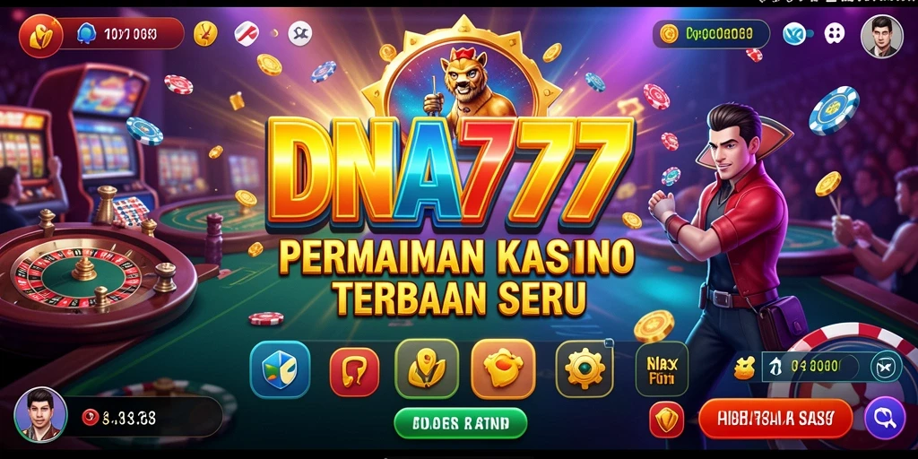 Tampilan utama gameplay DNA777 yang mendebarkan dan penuh aksi kasino.