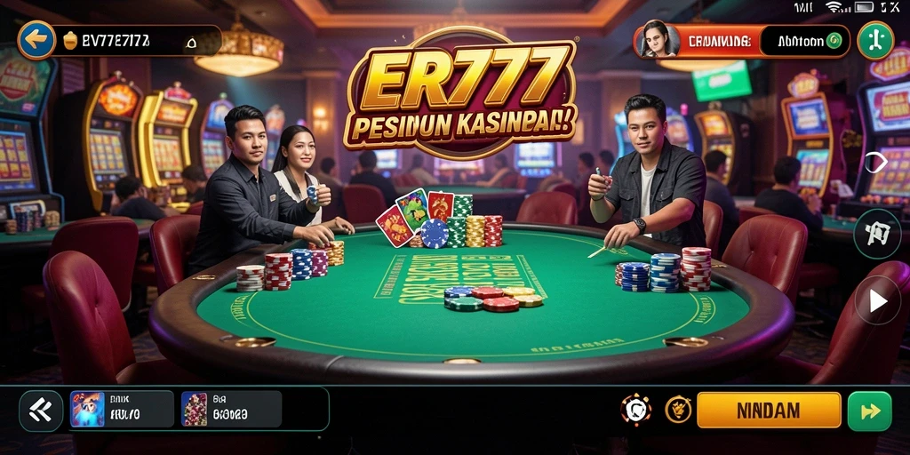 Screenshot gameplay ER777 menampilkan suasana Kasino yang mengasyikkan.