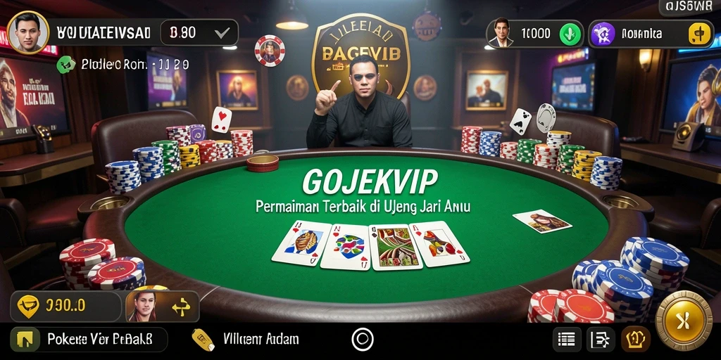 Tangkapan layar gameplay Poker yang menarik dan seru di GOJEKVIP.