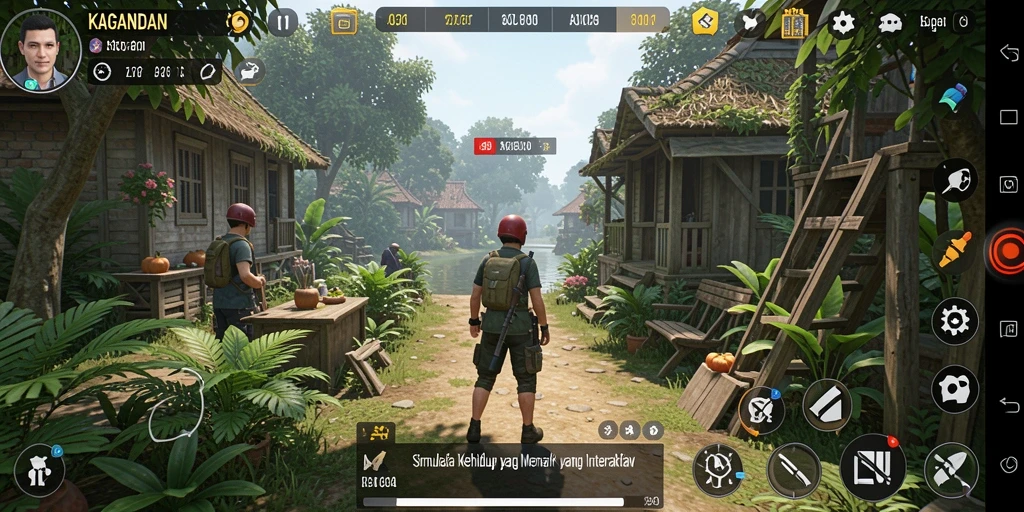 Screenshot KAGANDAN menampilkan gameplay simulasi yang mendalam.