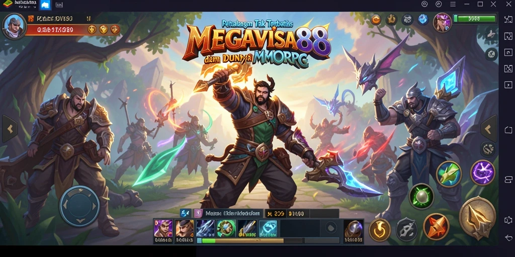 Menampilkan gameplay seru dari MEGAVISA88 dengan berbagai petualangan MMORPG.