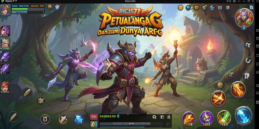 Tampilan gameplay RICIS77 yang menegangkan dalam pertempuran ARPG.