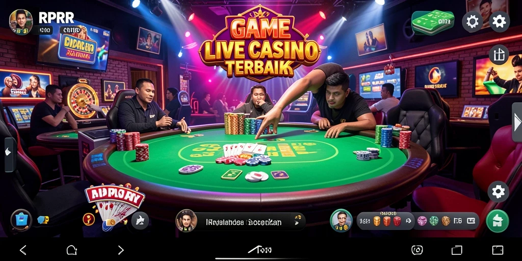 Tampilan gameplay Live Casino RPRR yang menarik dan interaktif.
