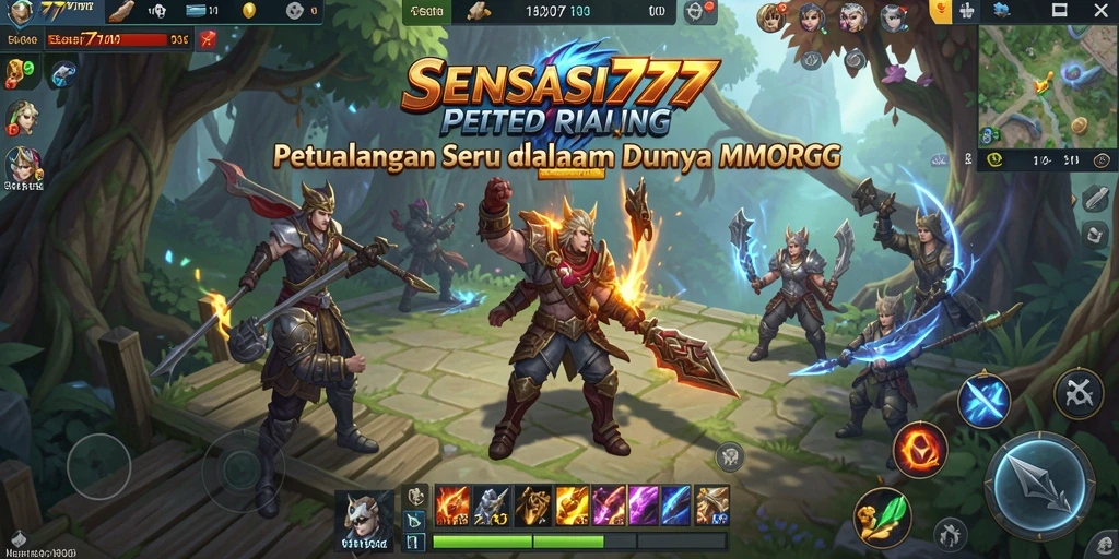 Tampilan utama SENSASI777 dengan aksi pertempuran yang mendebarkan.