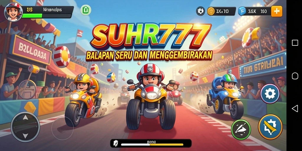 Tampilan balapan seru dalam SUHU777 dengan grafis yang menawan.