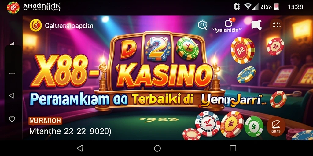 Tampilan menarik dari gameplay X88 yang menggugah semangat kasino.